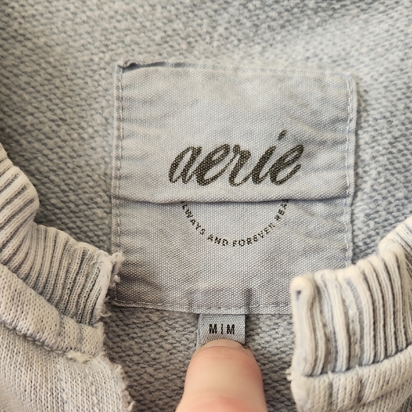 Like New - Aerie Cloud Wash Hey Crochet Sweatshirt - M - Picture 4 of 6